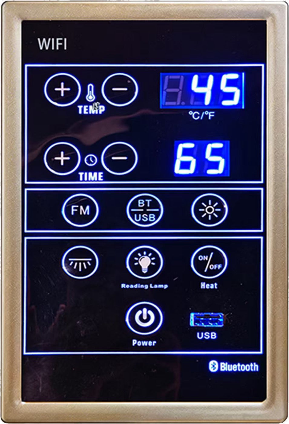 The control panel and the Wi-Fi app